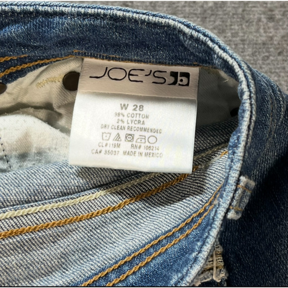 Joe’s Jeans Women’s W28 Honey Bootcut‎ Distressed Hem Stretch Denim Blue - Picture 7 of 8